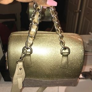 Furla Gold Candy Mini Crossbody Bag!